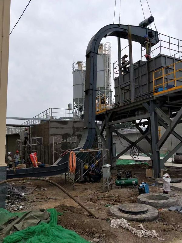 S形刮板輸送機在山東污水處理廠安裝調試成功