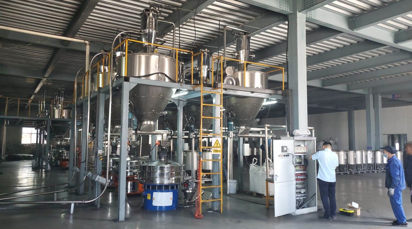 浙江客戶篩分、真空上料、無塵投料輸送生產線