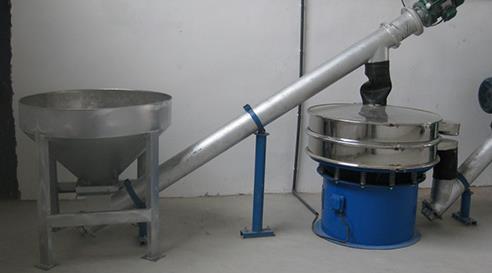 山東某淀粉廠家定制的配套振動篩篩分輸送系統，使用效果良好！